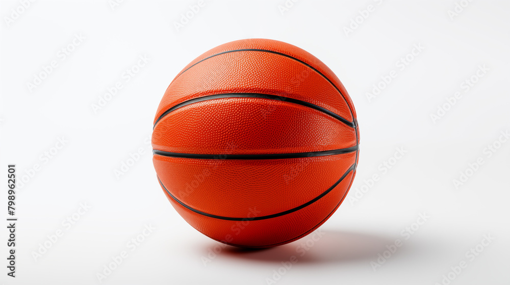 Stock image of orange basketball ball on a white background cut out