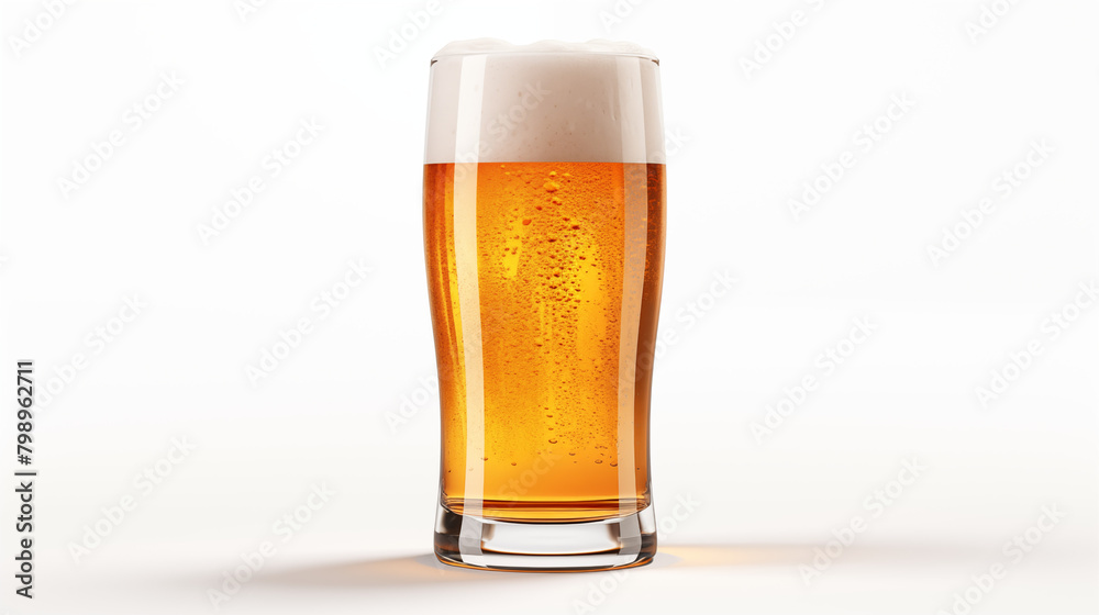 Stock image of fresh beer a white background cut out Stock image of fresh beer a white background cut out