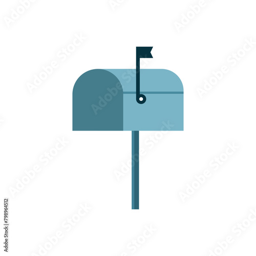Mail box icon on white background.