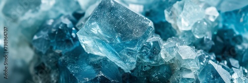 Raw aquamarine crystal with its virgin surface photo