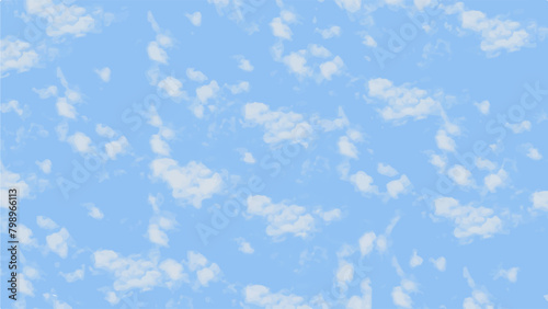 blue sky with clouds. Light sky blue shades watercolor background. Sky Nature Landscape Background. sky background with white fluffy clouds.><
