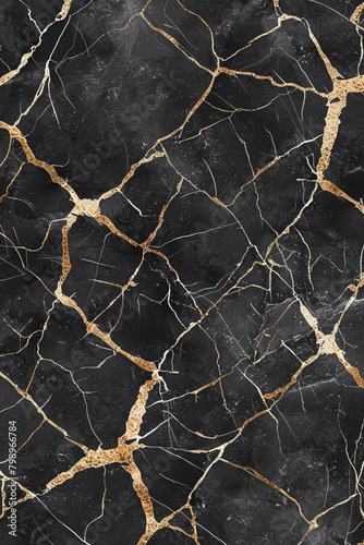 Abstract Black and Gold Marble Texture