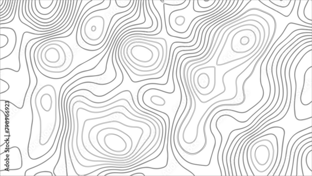 Topography vector background, banner. Imitation of a geographical map, contour lines. Modern design with topographic wavy pattern design.paper texture Imitation of a geographical map shades