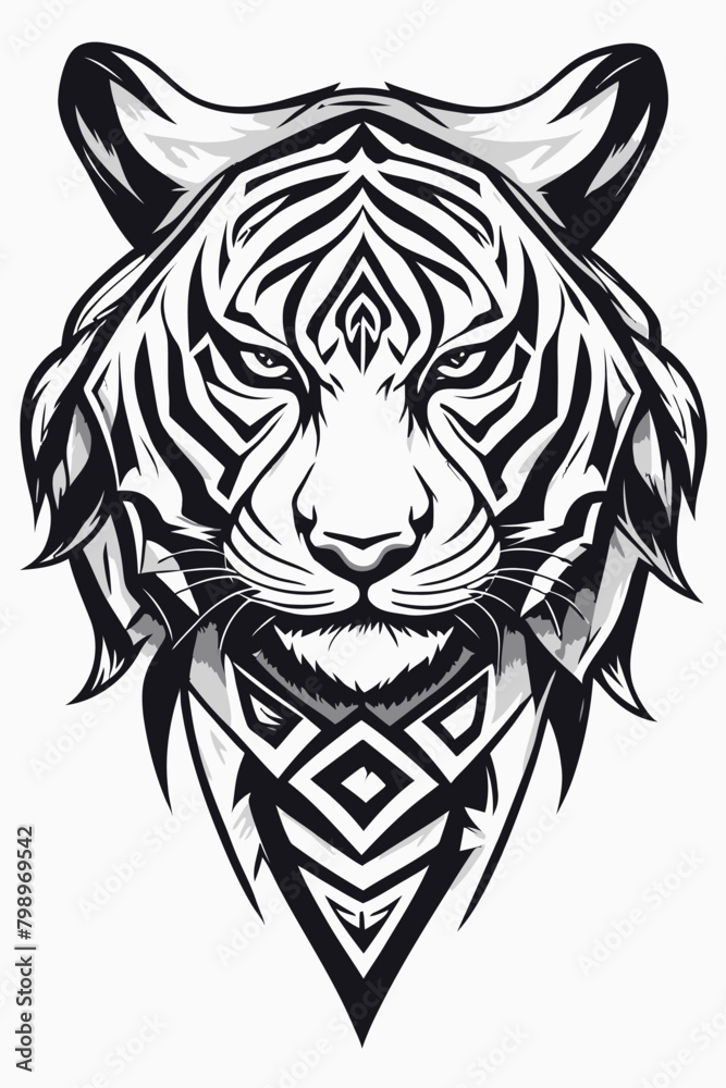 Fototapeta premium Tribal Tiger Art