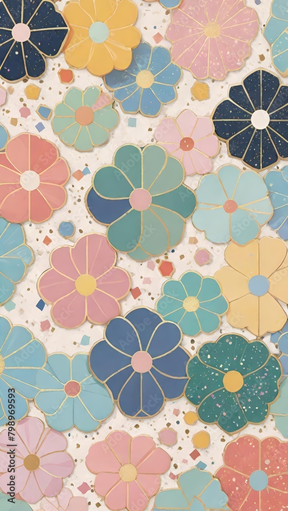 Mosaic Pattern In Terrazzo style Mosaic Pattern In Terrazzo style