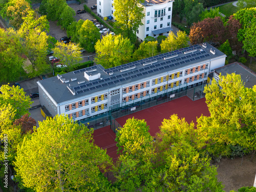 Warszawa, panorama z lotu ptaka. 