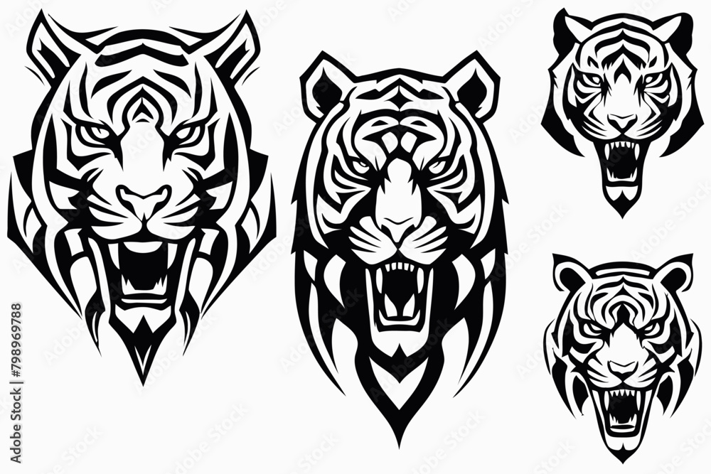 Fototapeta premium Tribal Tiger Art