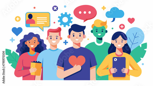 A social media campaign begins spreading awareness about the rights and needs of neurodivergent individuals and encouraging allies to join the cause.. Vector illustration
