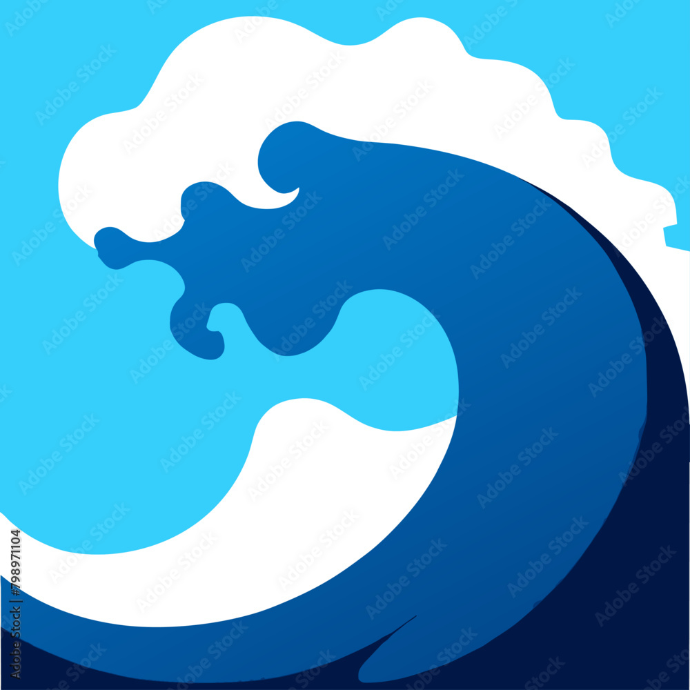 Obraz premium wave cute background art hi