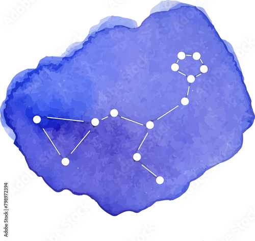 constellation watercolor png (ID: 798972394)