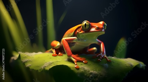 Red-eyed tree frog (Litoria caerulea) photo