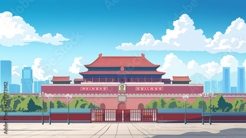 ancient royal palaces of the Forbidden City in Beijing,China 