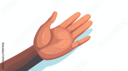 Help hand. Human palm for support and assistance. C