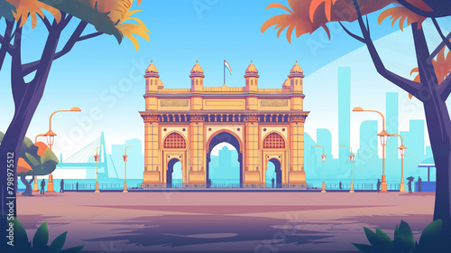 Illustration of Gateway of India, Mumbai photo