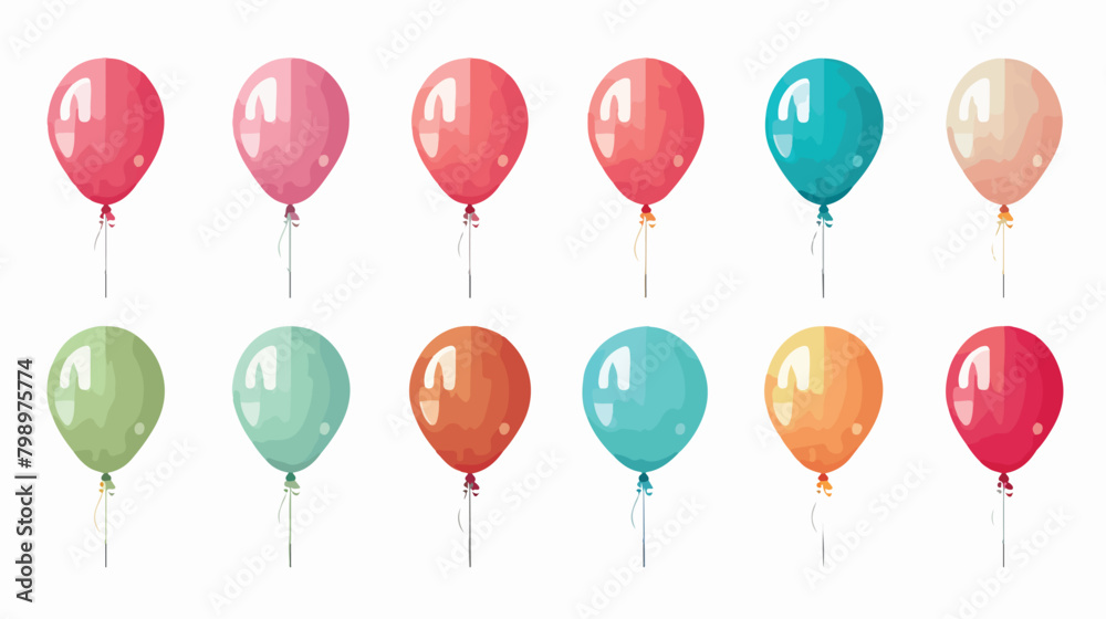 Holiday air balloons flying up. Baloons bunches bun