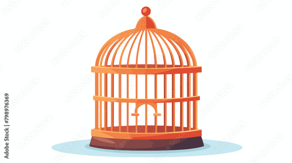 Home bird cage. Birdcage icon. Closed locked empty