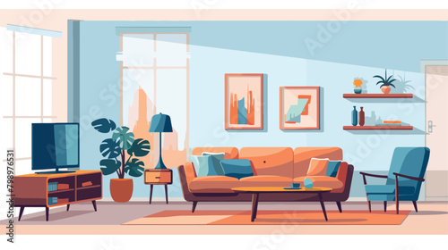 Home interior design. Living room bedroom bathroom © zoni