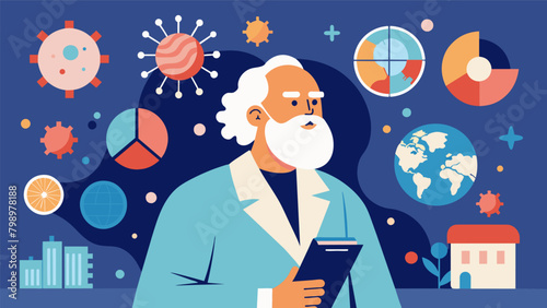 Using their neurodivergent strengths a historian explores the economic and social impact of past pandemics revealing patterns and trends that have. Vector illustration