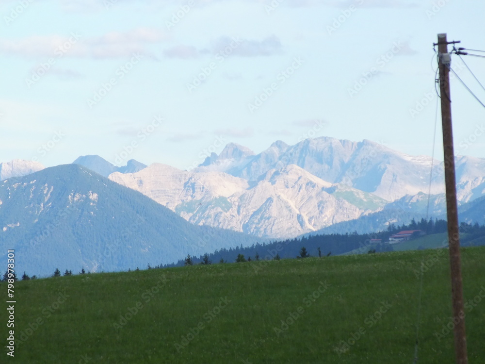 Fototapeta premium Karwendel in snow in bavaria