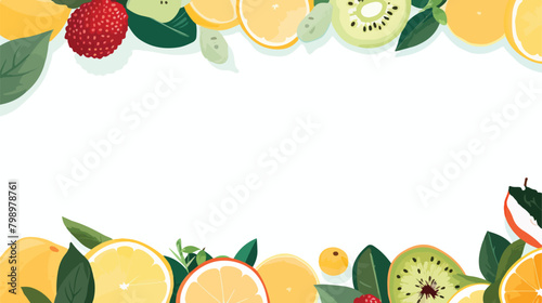 Horizontal banner template with fresh organic summe