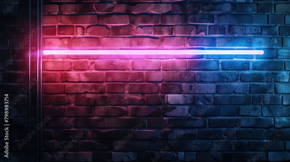lamp with neon light on brick wall texture background for product display, banner or mockup lamp with neon light on brick wall texture background for product display, banner or mockup