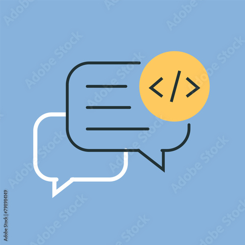 website. page. a computer. work. settings. sheet. bug. file. pin. blue background. programming. write code. code. programmer. we work with the code. we are writing a program. The icon is flat.