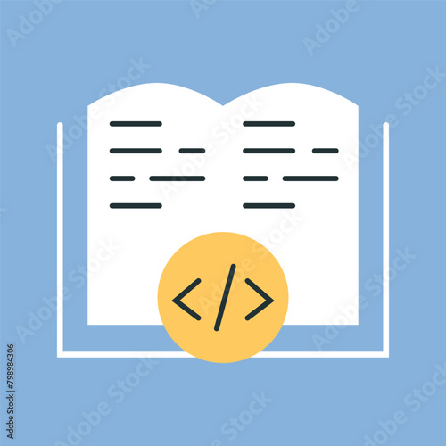 website. page. a computer. work. settings. sheet. bug. file. pin. blue background. programming. write code. code. programmer. we work with the code. we are writing a program. The icon is flat.