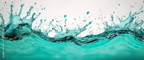 turquoise Abstract sea splash water background