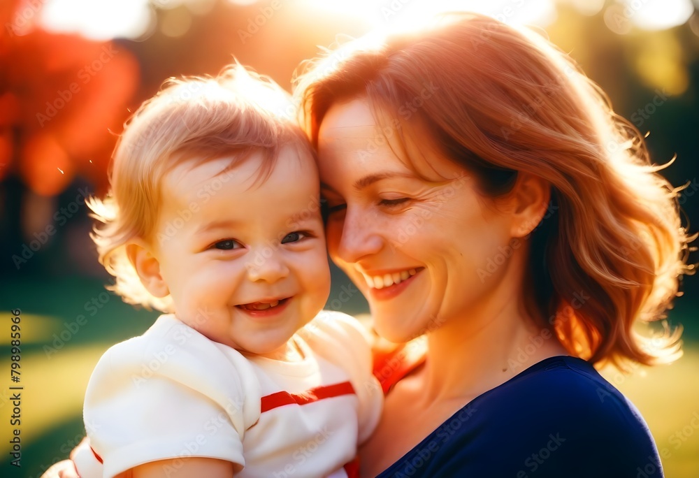 a beautiful happy mother holding her baby a beautiful happy mother holding her baby