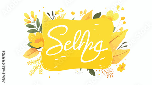 Its Summer Sale yellow lettering decorated by dashe
