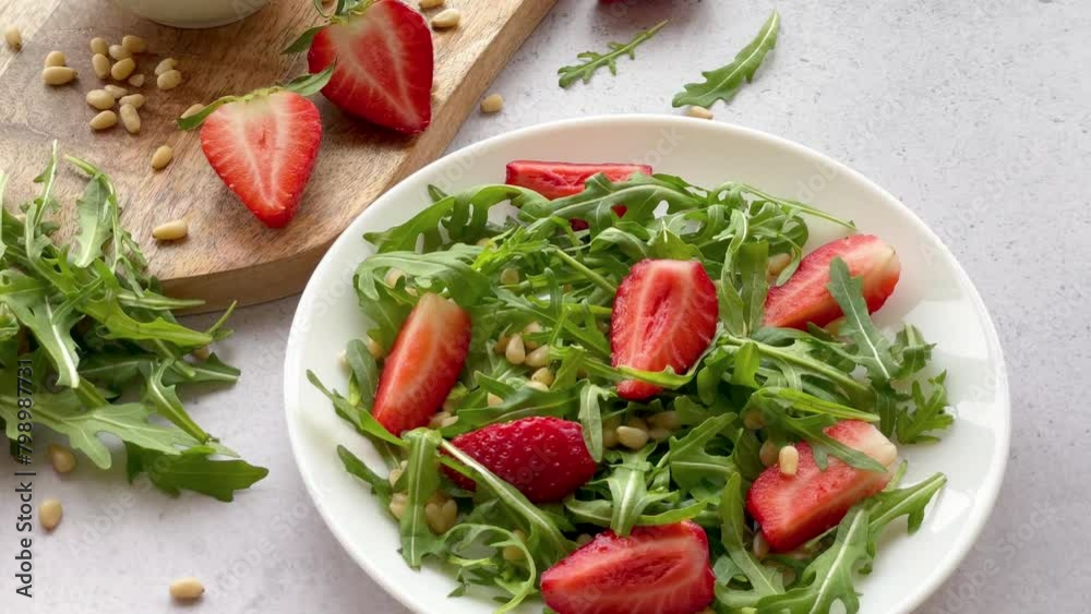 Vitamin salad of strawberry with arugula Vitamin salad of strawberry with arugula