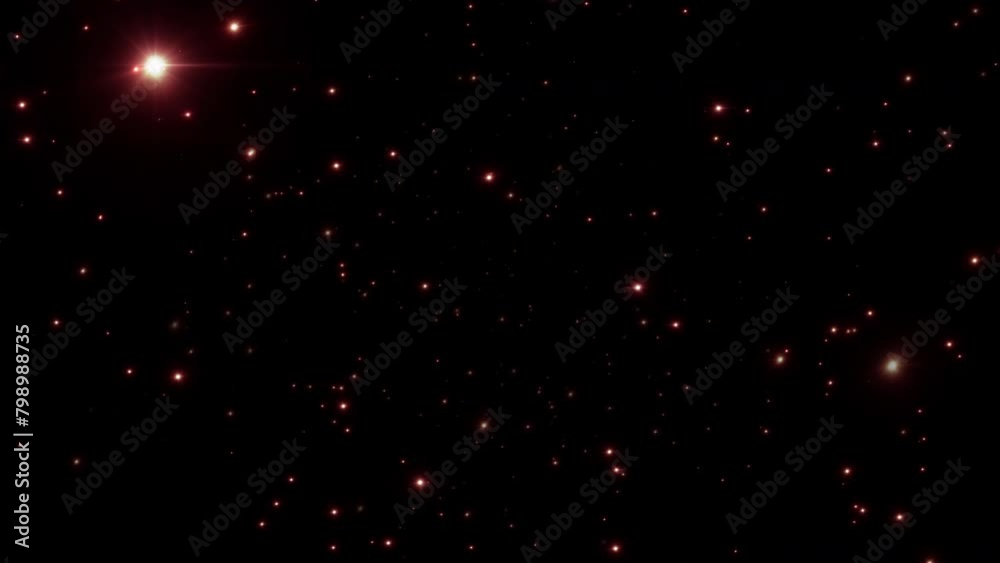Abstract background loop red gold stars particles animation on black background. 4K 3D seamless loop animation. Winter holiday background concept, Merry Christmas, New year, Wedding, Celebration Abstract background loop red gold stars particles animation on black background. 4K 3D seamless loop animation. Winter holiday background concept, Merry Christmas, New year, Wedding, Celebration