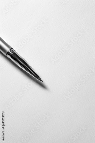 Blank Pen. White Template for Business Writing in Office Environment