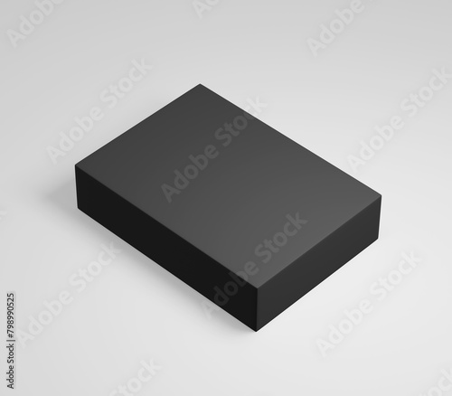 White Box, Blank Puzzle game Mockup with Box, Clear Jigsaw pieces, big board tempelate, puzzle packaging 3D Rendered Isolated on a light background