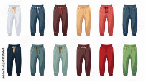 Kids pants sports fleece clothes with drawstrings c photo