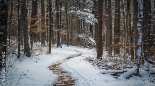 Snowy Trail: A Quiet Walk Through Winter Woods