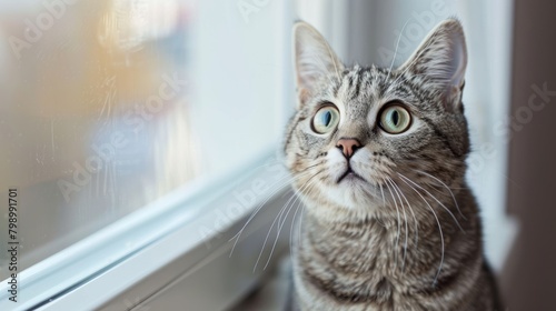 Surprised Cat Encounters Window Wonderland