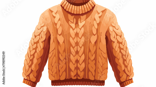 Knitted sweater. Warm wool apparel for winter cold