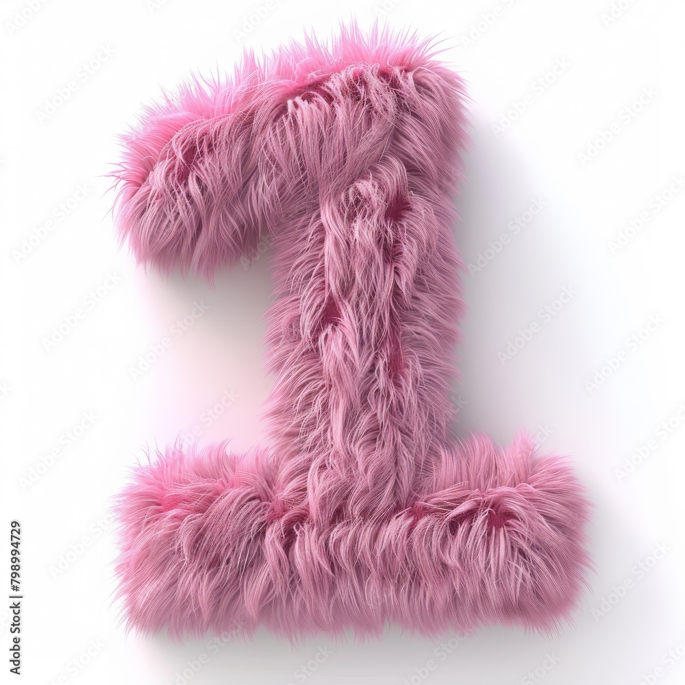 Cute pink number 1 