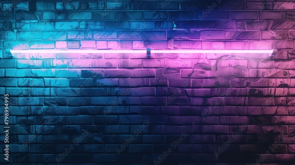 lamp with neon light on brick wall texture background for product display, banner or mockup lamp with neon light on brick wall texture background for product display, banner or mockup
