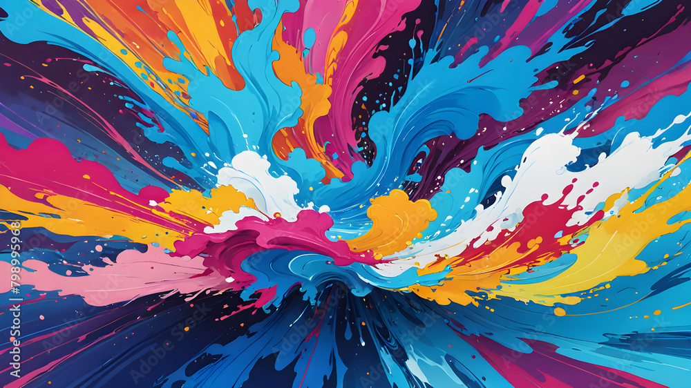 Fantasy Art of Vibrant Abstract Ink Swirls and Colorful Patterns Fantasy Art of Vibrant Abstract Ink Swirls and Colorful Patterns