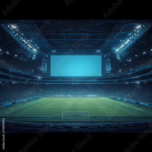 The Ultimate Atmosphere Prepared: Spectacularly Lit Soccer Arena Ready for Grand Event