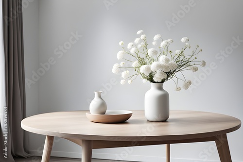 vase with white flowers
