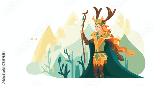 Loki Norse pagan deity. Old myth character of pagan