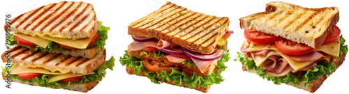 set of sandwiches, cut out