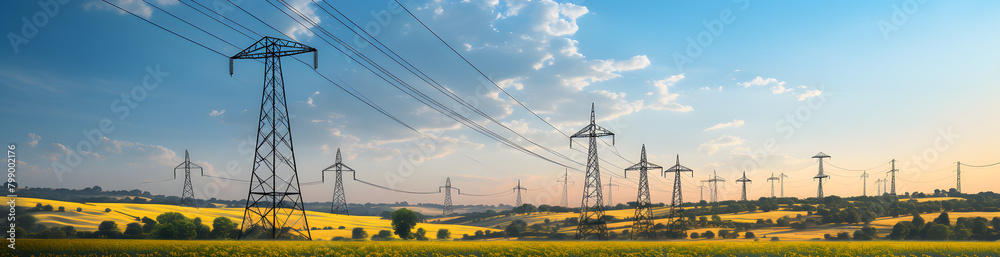 High-Voltage Power Lines: A Panoramic View of Sustainable Energy Technology