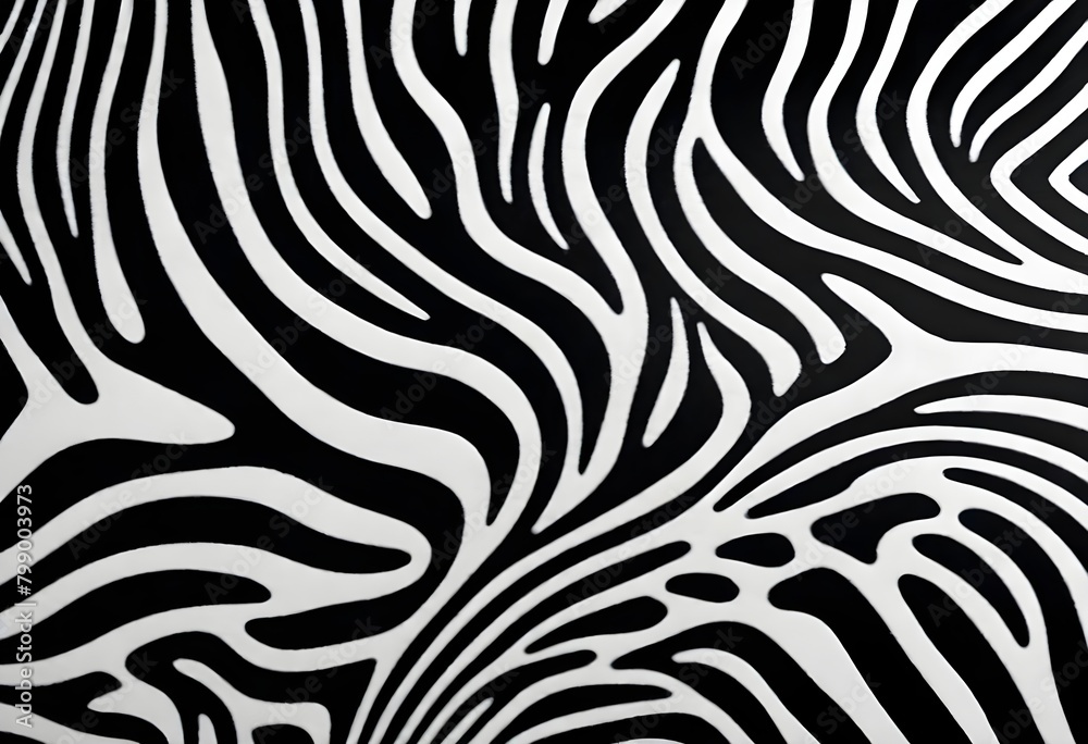 Zebra Print Pattern Illustration Digital Artwork Animal Fur Painting Background Design