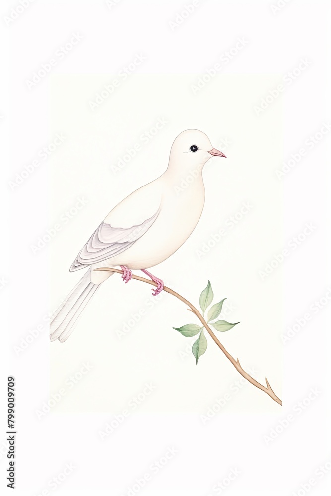 bird, dove. cartoon drawing, water color style. bird, dove. cartoon drawing, water color style.