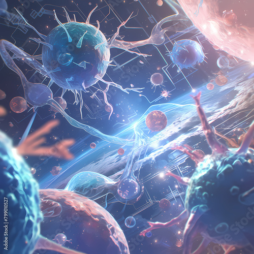 Immunology Illustration: An Interactive Journey Inside the Body's Defensive Fortress photo