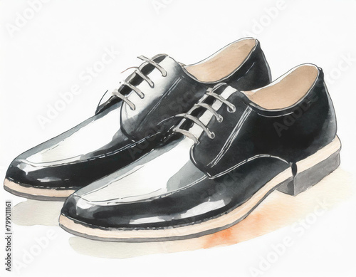 illustration of leather shoes
